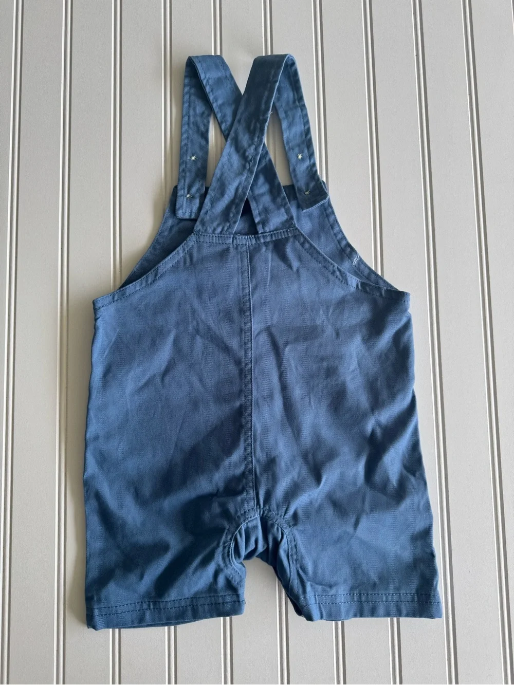 Mick Mack Blue Gator Shortall Set with Printed Tee - Kids 24M